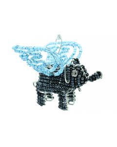 Ikhoba Weihnachtsschmuck Elefant blauer Flügel