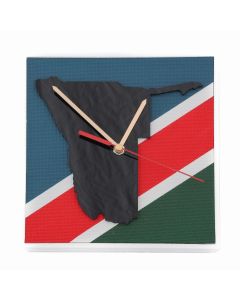 Uhr Namibia Fahne, 10cm x 10cm