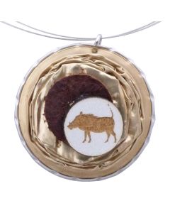 Kaffeekapselschmuck Warzenschwein Gold