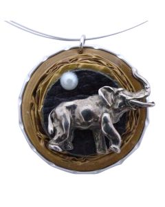 Kaffeekapselschmuck Elefant Hellbraun