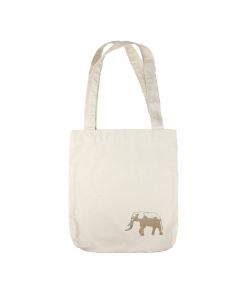 Anin Namibia Tasche aus Baumwolle, Elefant blau, 41 x 39 cm