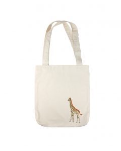 Anin Namibia Tasche aus Baumwolle, Giraffe orange, 41 x 39 cm